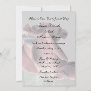 Elegant Rosebud Floral Wedding  Invitation