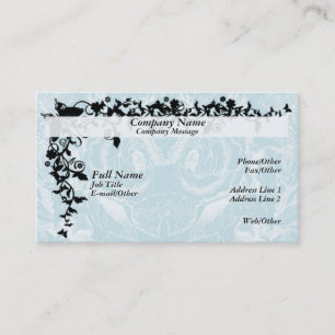 Elegant Roses And Filigree Business Card Template