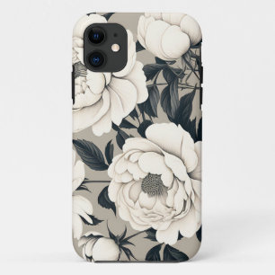 Elegant Roses And Peonies Floral On Cream Case-Mate iPhone Case