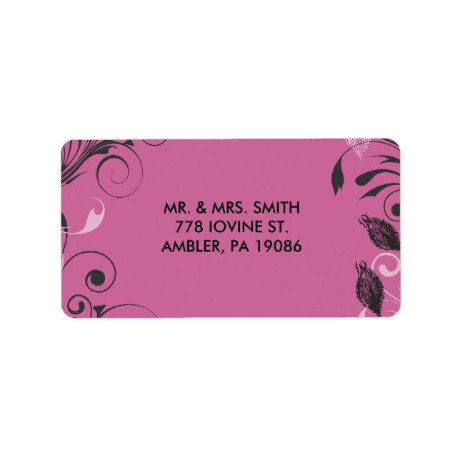Elegant Roses Bat Mitzvah Return reply sticker (Front)