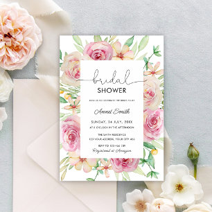 Elegant roses Bridal Shower Invitation