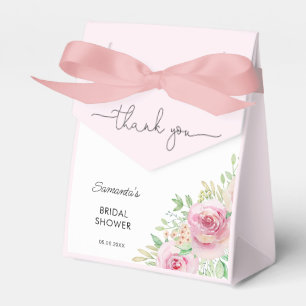 Elegant roses bridal shower Thank You Favour Box