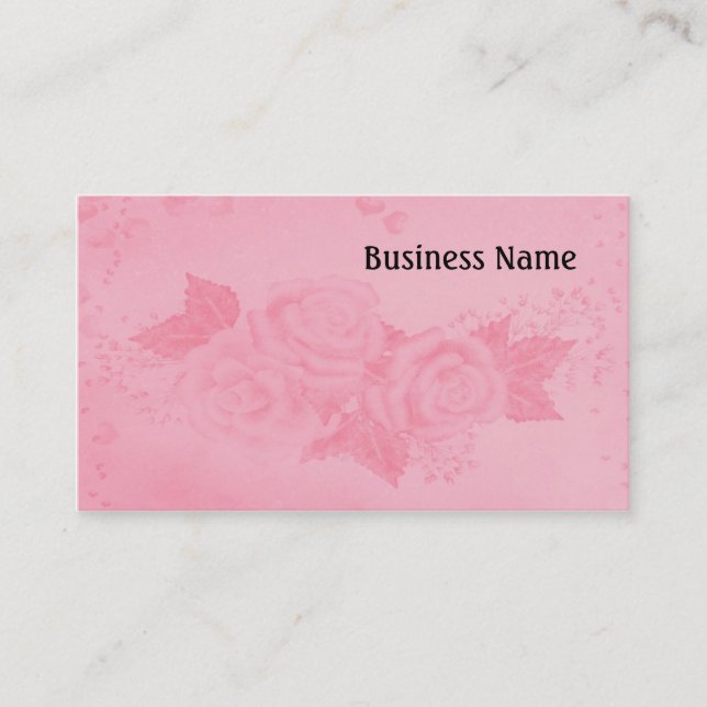 Elegant roses business card (Front)