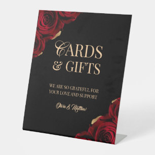 Elegant Roses Cards & Gifts Wedding Pedestal Sign
