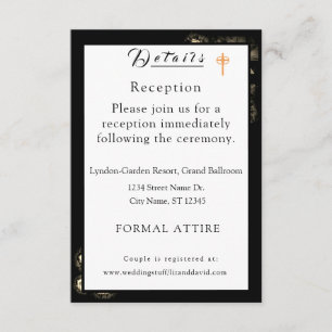 Elegant Roses Catholic Wedding Enclosure Card