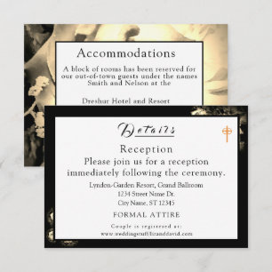 Elegant Roses Catholic Wedding Enclosure Card