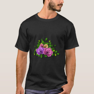 Elegant Roses Floral Print Tee