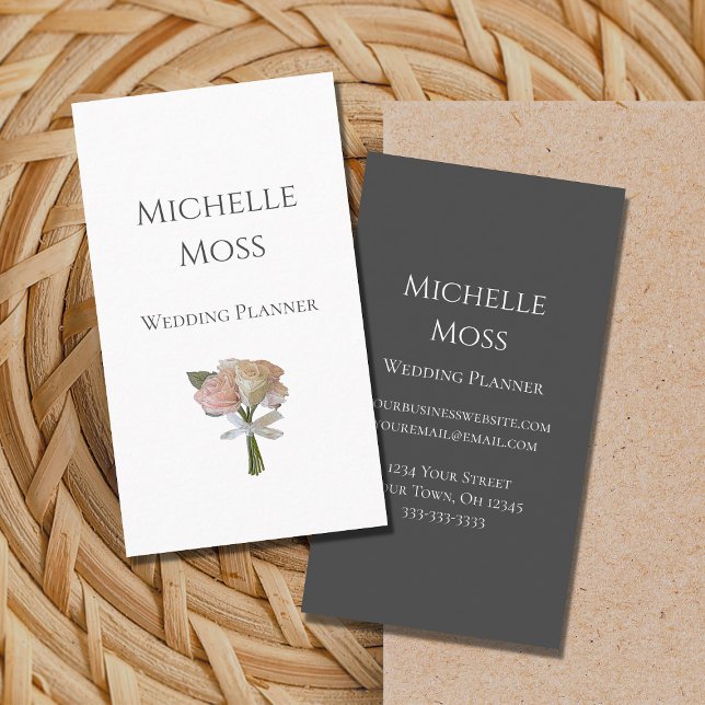  Elegant Roses Floral Simple Botanical Business Card (Creator Uploaded)