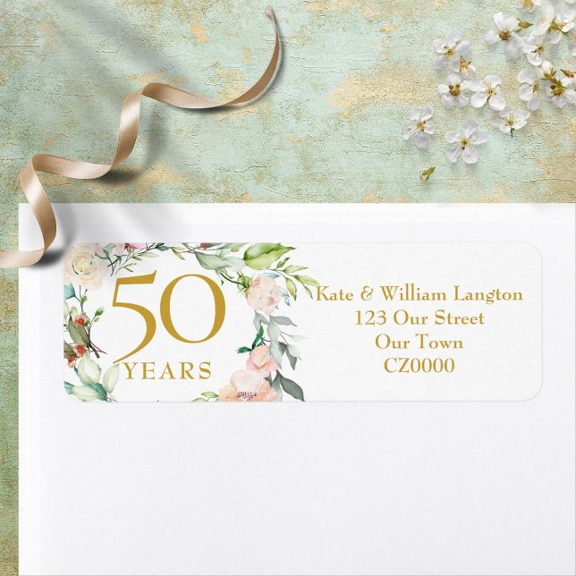 Elegant Roses Garland 50th Anniversary Address (Creator Uploaded)