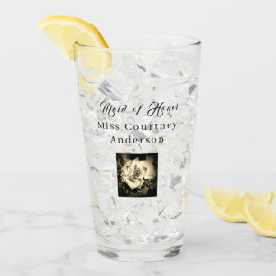 Elegant Roses Glass Cup