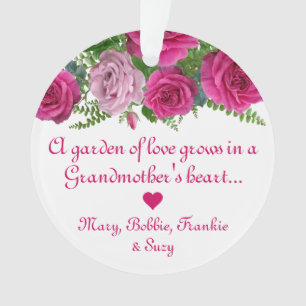 Elegant Roses Grandma Ornament from Grandkids