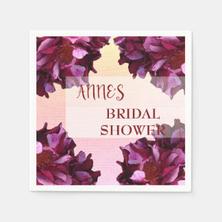 Elegant, Roses photo Bridal Shower Paper Napkins