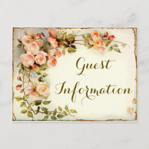 Elegant roses print postcard