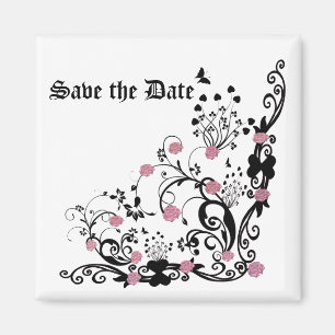 elegant roses Save the Date Magnet