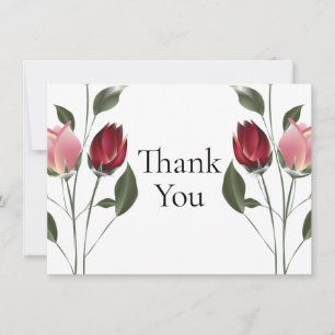 Elegant Roses Thank You Card