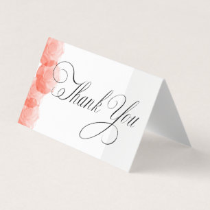 Elegant Roses Thank You card, business card size