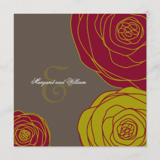 Elegant Roses Wedding Invitation