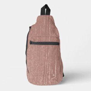 Elegant Rosy Brown Wood Grain Sling Bag