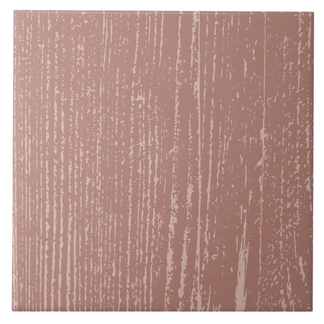 Elegant Rosy Brown Wood Grain Tile (Front)