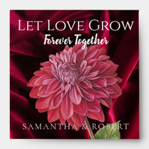 Elegant Rosy Floral Wedding Bridal Favour Seeds Envelope