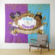 Elegant Royal African Gender Reveal Purple & Blue
