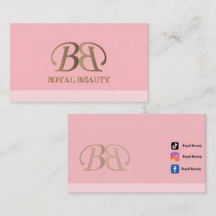 Elegant Royal Beauty logo featuring sophisticated  Business Card