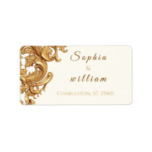 Elegant Royal Black and Gold Vintage Flourish
