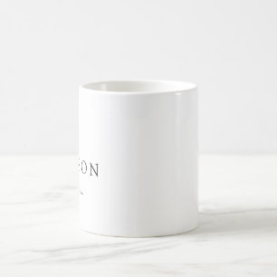 Elegant Royal Black Script Coffee Mug