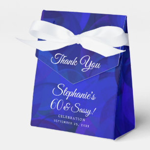 Elegant Royal Blue 60 and Sassy Birthday Party Favour Box