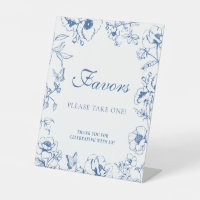 Elegant Royal Blue Floral Wedding Favors