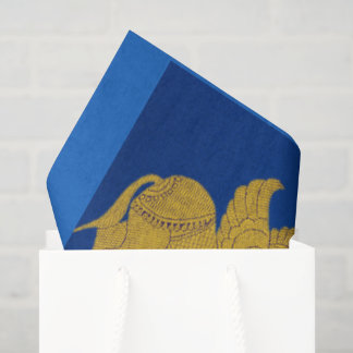 Elegant Royal Blue Gold Chandelier Pegasus Tissue Paper