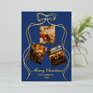 Elegant Royal Blue Gold Foil Photo