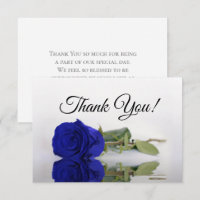 Elegant Royal Blue Mirrored Rose Simple Wedding