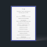 Elegant Royal Blue Monogram Modern Wedding Programme<br><div class="desc">Modern wedding programs featuring a clean design with serif and script fonts.</div>