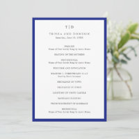 Elegant Royal Blue Monogram Modern Wedding