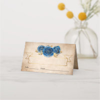 Elegant Royal Blue Rose Gold Crown Parchment