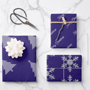 Elegant royal blue wrapping paper sheet