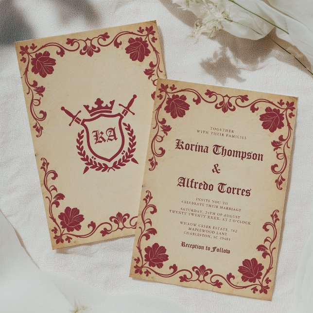 Elegant Royal Fantasy Mediaeval Wedding Invitation (Creator Uploaded)