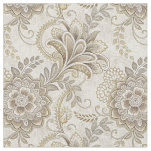 Elegant Royal Floral Paisley Design Pattern Art Fabric