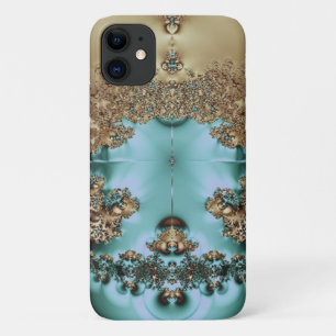 Elegant Royal Gold and Aqua Design Case-Mate iPhone Case