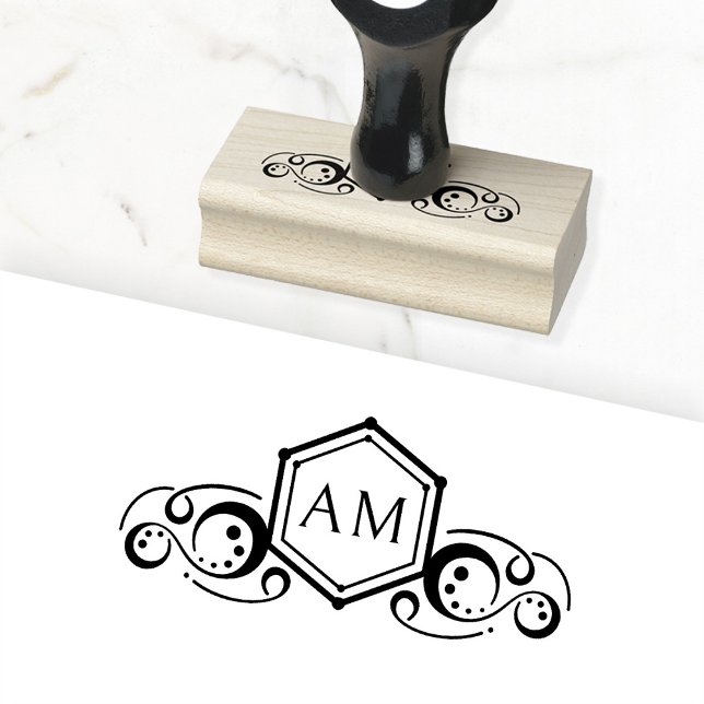 Elegant, royal, monogram rubber stamp (Creator Uploaded)