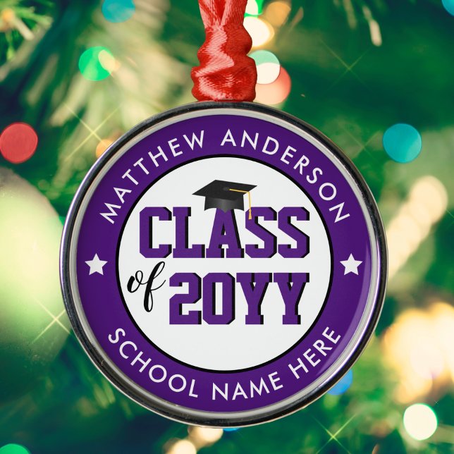 Elegant Royal Purple Graduation Metal Tree Decoration (Creator Uploaded)