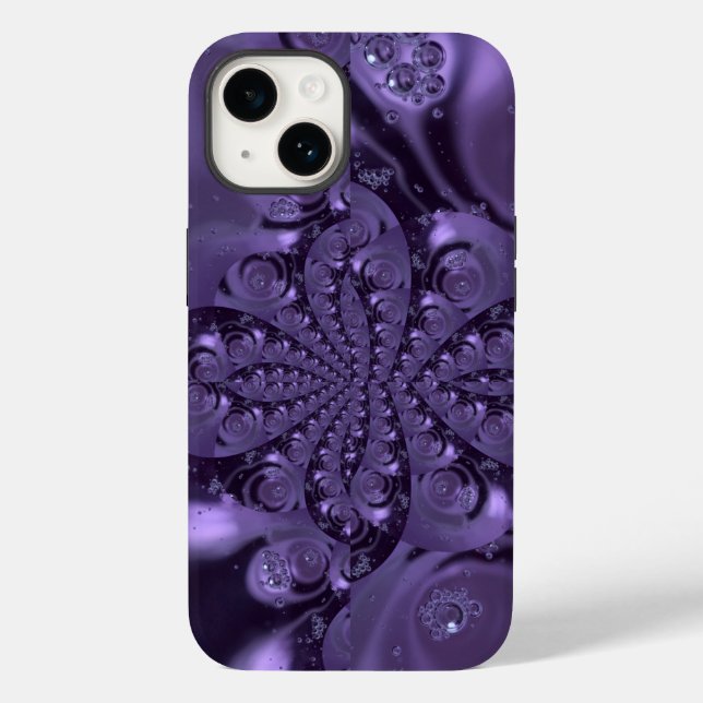 Elegant Royal Purple Liquid Sparkle Case-Mate iPhone Case (Back)