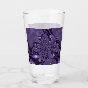 Elegant Royal Purple Liquid Sparkle Glass