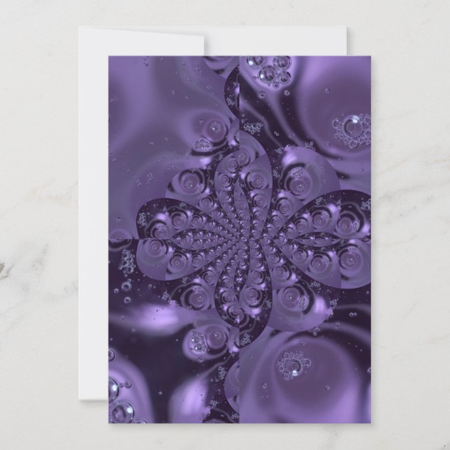 Elegant Royal Purple Liquid Sparkle Holiday Card (Front)