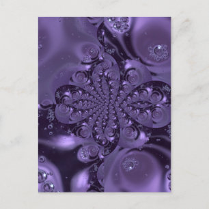 Elegant Royal Purple Liquid Sparkle Postcard