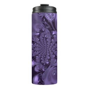 Elegant Royal Purple Liquid Sparkle Thermal Tumbler