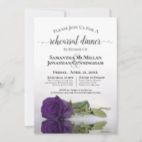Elegant Royal Purple Rose Wedding Rehearsal