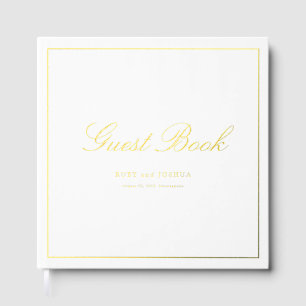 Elegant Royal Scripted Font Wedding Guest Book