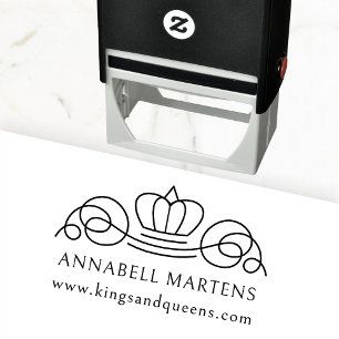Elegant, royal self-inking stamp